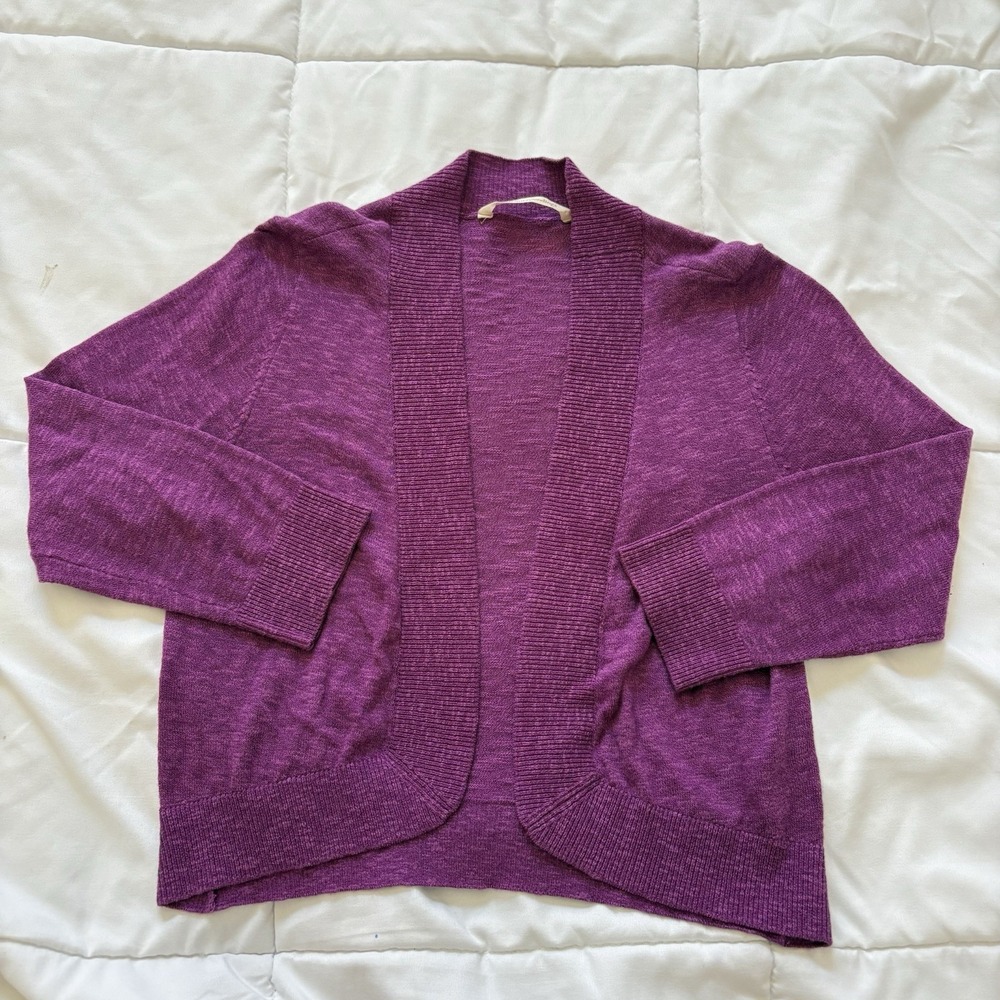 Soft Surroundings Cropped Cardigan Purple Womens XS Fairy Whimsy Cottagecore